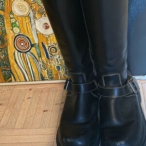 John Fluevog Black Bond girl Boots